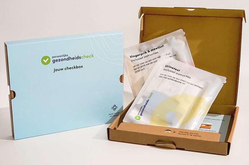 De unieke checkbox waarmee het preventief medisch onderzoek of de gezondheidscheck thuis wordt uitgevoerd.